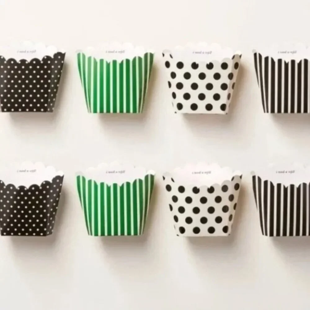NWT 8ct Paper French Fry Cups Black/Cream/Green - kate spade new york x Target